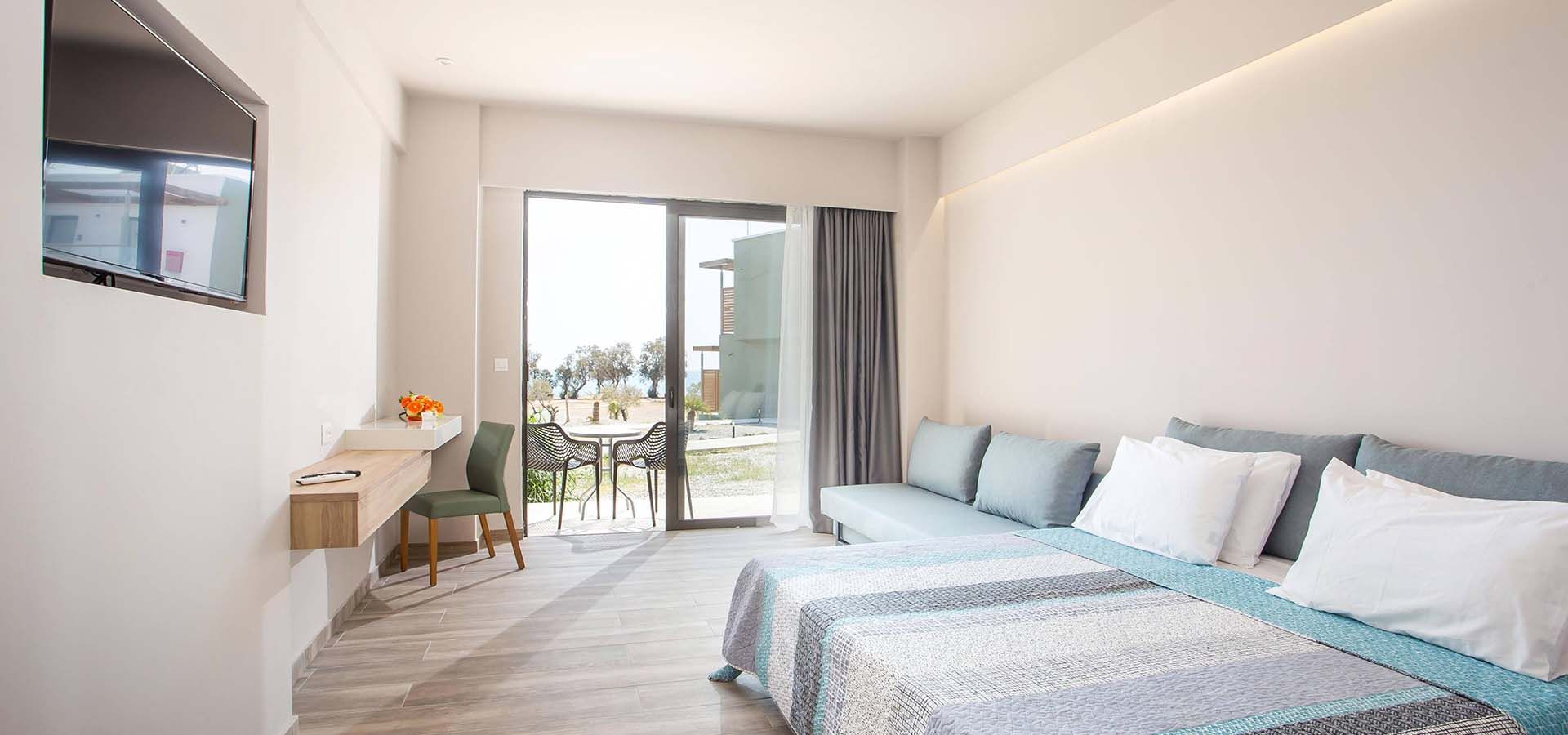 Deluxe Double or Twin with Garden View | Ampelia Seaside Resort in Rhodes